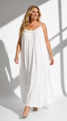 Rochie din Batist cu insertie din dantela, cu bretele reglabile. - Img 3