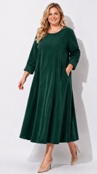 Rochie din velur raiat, bust 112 cm - Img 3