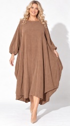 Rochie din velur raiat, bust 120 cm, asimetrica, stil bufant - Img 3