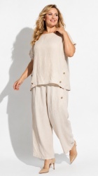 Set 2 piese din In, fusta pantalon si bluza Oversize, bust max 122 - Img 3