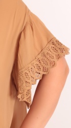 Rochie din Batist cu dantelă crosetata, bust 140 cm - Img 9