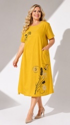 Rochie din bumbac, cu inserție din jerse, Bust maxim 124 cm.