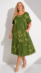 Rochie din bumbac imprimat, Bust maxim 122 cm.