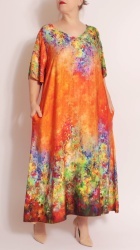 Rochie din matase, croi semi clos bust max.122 cm. - Img 4