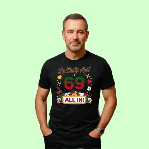 Tricou Aniversar cadou varsta 69 ani, Barbat