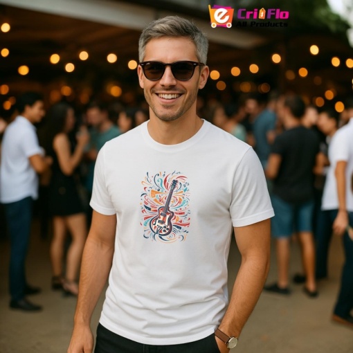 Tricou Chitara Colorata Arta Curcubeu, Copii | Dama | Barbat