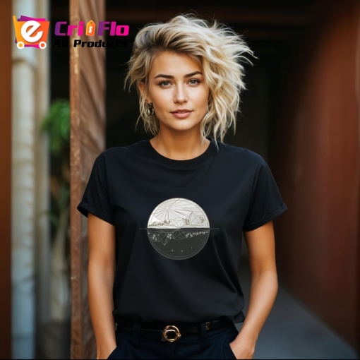 Tricou Luna Neagra Cu Stele Ilustratie, Copii | Dama | Barbat, culoare negru