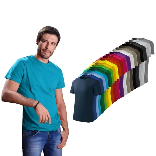 Set 20 de tricouri clasice simple, diferite culori, bumbac 100% pentru barbati, 132
