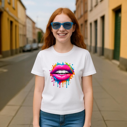 Tricou Buze Colorate Gloss Lipstick - Copii | Dama | Barbat