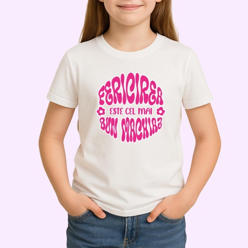 Tricou Fericirea este cel mai bun machiaj - Copii | Dama | Barbat