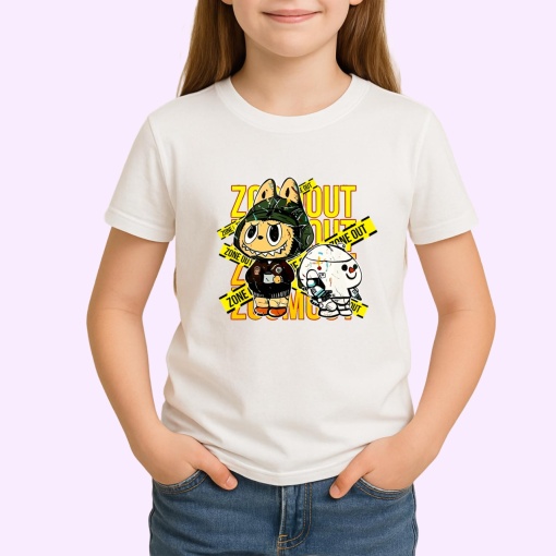Tricou Labubu zoom out, Unisex Dama si Barbat | Copii