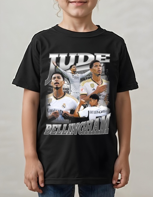 Tricou pentru copii - Jude Bellingham - Steaua în Ascensiune - Jude Bellingham, Real Madrid, fotbal copii