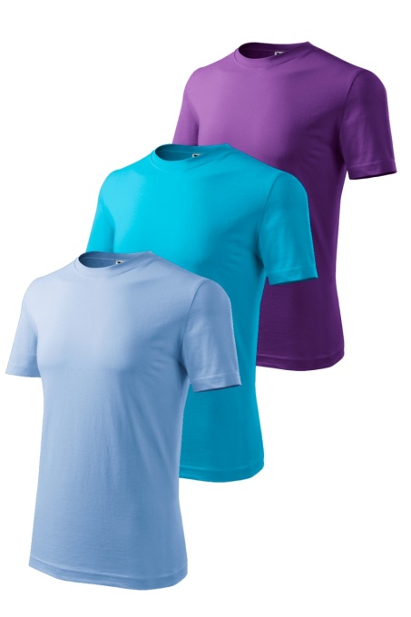 Set 3 tricouri pentru barbati, albastru deschis, turcuaz, violet 132