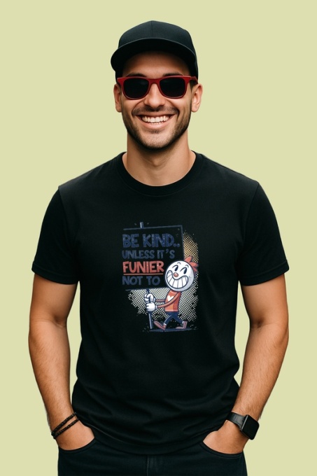 Tricou Be Kind Unless Its Funier Not To, Copii | Dama | Barbat, culoare negru