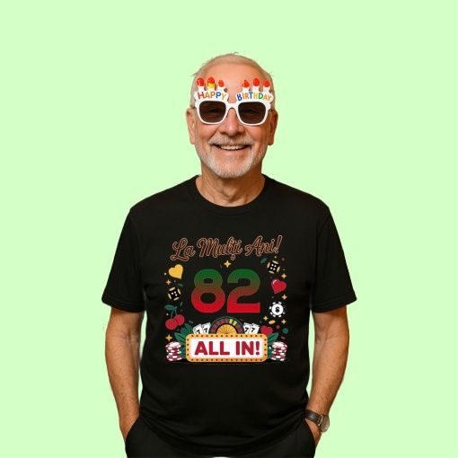 Tricou Aniversar cadou varsta 82 ani, Barbat