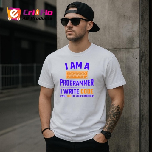 Tricou i am a programmer i write code mesaj ironic calculator, Copii | Dama | Barbat