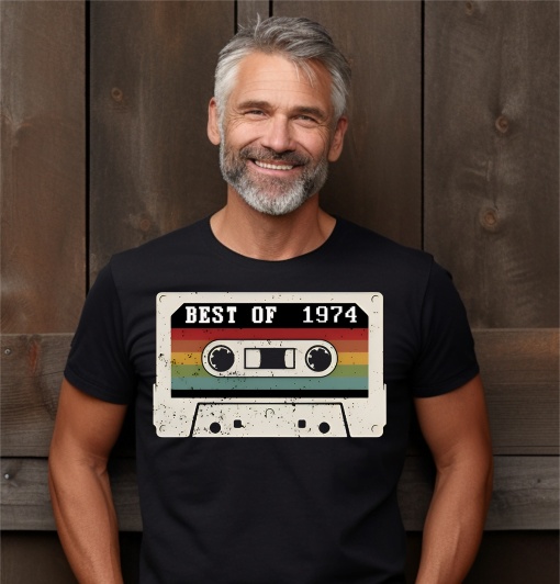 Tricou negru pentru barbati, pentru zi de nastere din bumbac: Best of..