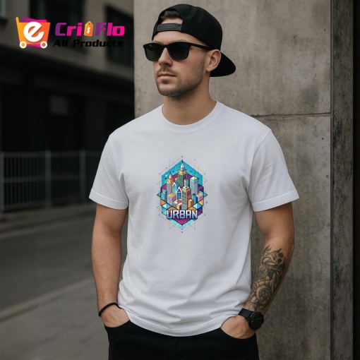 Tricou Oras Urban Design Poligonal, Copii | Dama | Barbat