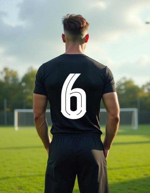 Echipament fotbal pentru bărbați, personalizat cu numărul 6 - Echipament premium pentru performanță maximă. | Materiale de calitate, design personalizat