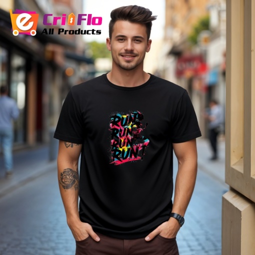 Tricou Run Run Run Silueta Femeie, Copii | Dama | Barbat, culoare negru