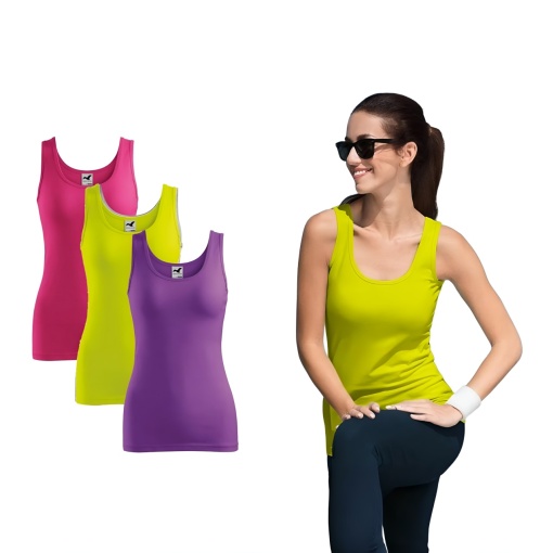 Set 3 bucati top pentru damă violet, galben, purpuriu