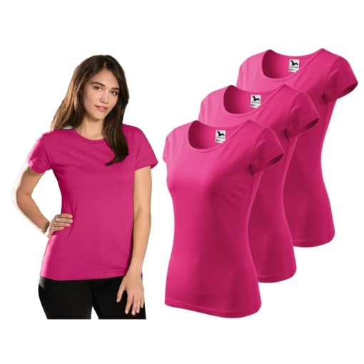 Set 3 tricouri simple dama bumbac 100%, Elegant casual cu decolteu femei, 122