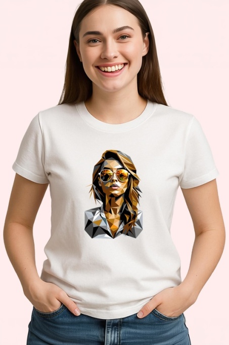 Tricou Femeie Portocalie Ochelari Poligon, Copii | Dama | Barbat