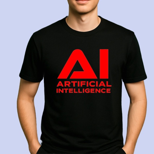 Tricou Artificial iNTELLIGENCE AI logo Negru, Copii | Dama | Barbat