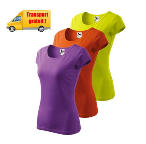 Set 3 tricouri simple dama din bumbac 100%, Elegant casual cu decolteu femei, violet, portocaliu, galben 122