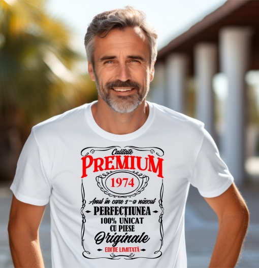 Tricou cadou barbati pentru zi de nastere: Anul in care s-a nascut perfectiunea