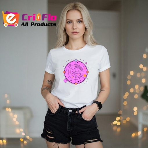 Tricou Simbol Geometric Roz Abstract Esoteric, Copii | Dama | Barbat