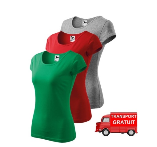Set 3 tricouri simple dama din bumbac 100%, Elegant casual cu decolteu femei, verde, rosu, gri 122