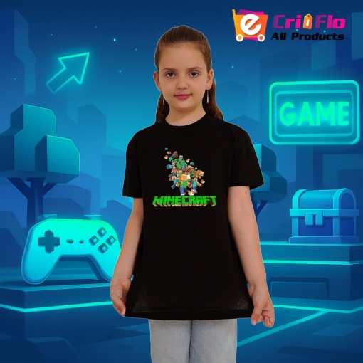 Tricou Minecraft Explozie De Jucatori Tricou Negru Copii | Dama | Barbat