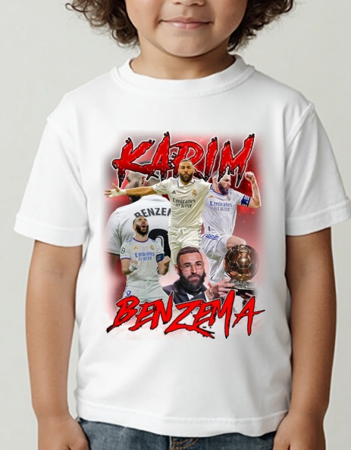 Tricou pentru copii - Karim Benzema - Real Madrid, Balonul de Aur, Atacant