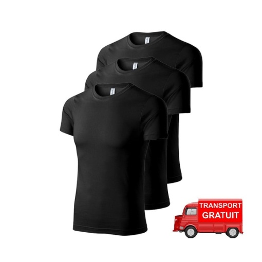 Set 3 tricouri pentru barbati, Negru, P73-01X3