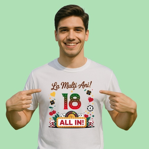 Tricou 18 ani, Cadou Aniversare sarbatorit,