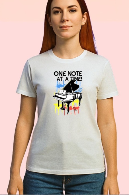 Tricou One Note At A Time Pian Picaturi, Copii | Dama | Barbat