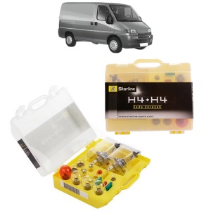 Kit trusa Set becuri H4 compatibila cu CITROEN JUMPER I Van (230L) din 1994-2002, bec far, semnalizare , pozitie, iluminare numar, frana, plafoniera, stop frana