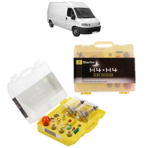 Kit trusa Set becuri H4 compatibila cu FIAT DUCATO Van (230_) din 1994-2002, bec far, semnalizare , pozitie, iluminare numar, frana, plafoniera, stop frana