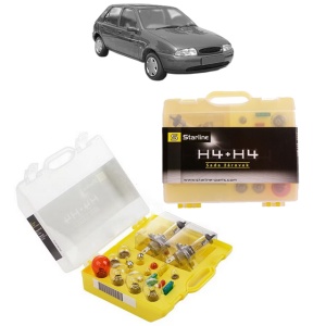 Kit trusa Set becuri H4 compatibila cu FORD FIESTA IV (JA_, JB_) din 1995-2002, bec far, semnalizare , pozitie, iluminare numar, frana, plafoniera, stop frana
