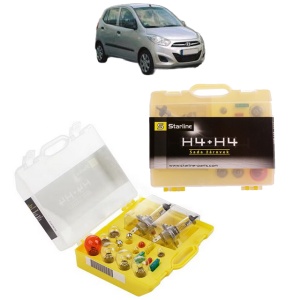 Kit trusa Set becuri H4 compatibila cu HYUNDAI i10 I (PA) din 2007-2018, bec far, semnalizare , pozitie, iluminare numar, frana, plafoniera, stop frana