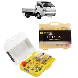 Kit trusa Set becuri H4 compatibila cu KIA K2500 Platform/Chassis (SD) din 2003, bec far, semnalizare , pozitie, iluminare numar, frana, plafoniera, stop frana