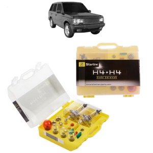 Kit trusa Set becuri H4 compatibila cu LAND ROVER RANGE ROVER II (P38A) din 1994-2002, bec far, semnalizare , pozitie, iluminare numar, frana, plafoniera, stop frana
