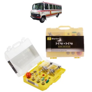 Kit trusa Set becuri H4 compatibila cu MERCEDES-BENZ O 309 din 1968-1989, bec far, semnalizare , pozitie, iluminare numar, frana, plafoniera, stop frana