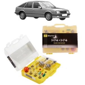 Kit trusa Set becuri H4 compatibila cu OPEL ASCONA C Hatchback (J82) din 1981-1988, bec far, semnalizare , pozitie, iluminare numar, frana, plafoniera, stop frana