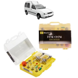 Kit trusa Set becuri H4 compatibila cu Volkswagen CADDY II MPV (9K9B) din 1995-2004, bec far, semnalizare , pozitie, iluminare numar, frana, plafoniera, stop frana