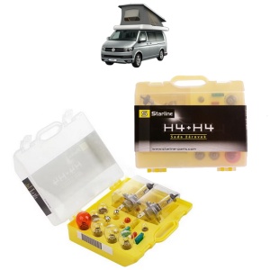 Kit trusa Set becuri H4 compatibila cu Volkswagen CALIFORNIA T6 Camper (SGC, SGG, SHC) din 2015-2024, bec far, semnalizare , pozitie, iluminare numar, frana, plafoniera, stop frana