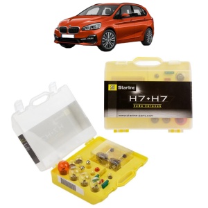 Kit trusa Set becuri H7 compatibila cu BMW 2 Gran Tourer Van (F46) din 2014-2017, bec far, semnalizare , pozitie, iluminare numar, frana, plafoniera, stop frana
