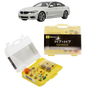Kit trusa Set becuri H7 compatibila cu BMW 3 Gran Turismo (F34) din 2012-2018, bec far, semnalizare , pozitie, iluminare numar, frana, plafoniera, stop frana - Img 1