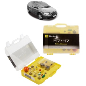 Kit trusa Set becuri H7 compatibila cu CHRYSLER GRAND VOYAGER / VOYAGER IV (RG, RS) din 1999-2008, bec far, semnalizare , pozitie, iluminare numar, frana, plafoniera, stop frana